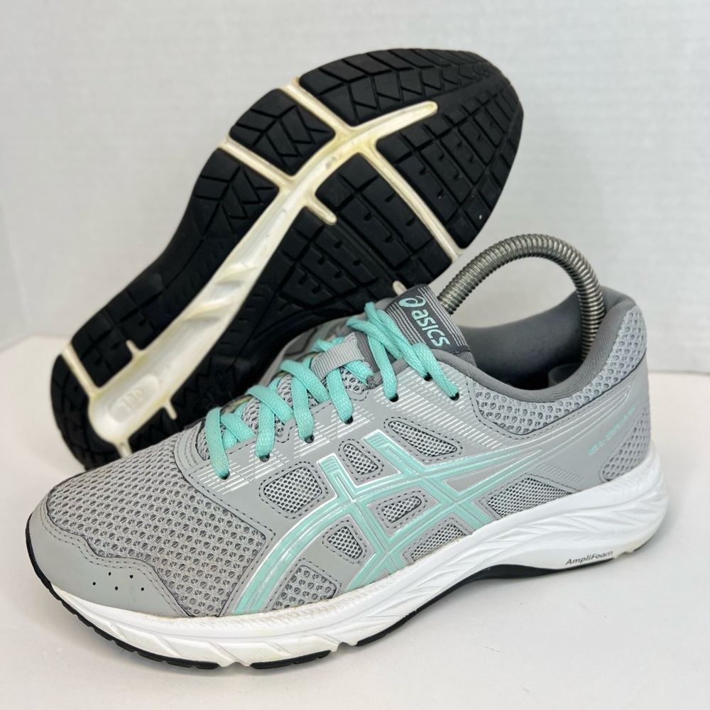 Asics Womens Gel-Contend 5 Athletic Running Shoes 1012A231 Sz 6.5 Wide XLNT!